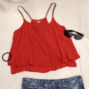 Charlotte Russe red flouncy crop top